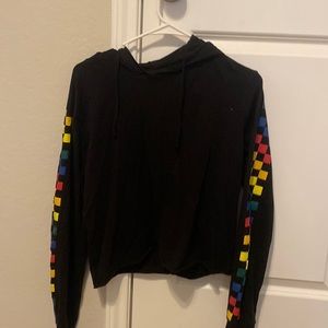 Hooded crop top sweater